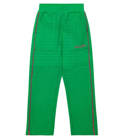Monnalisa Kids' Cotton-blend Track Pants In Green