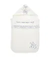 Monnalisa Cotton Bow-embellished Sleeping Bag In White