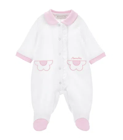 Monnalisa Kids' Cotton Button-up All-in-one In White