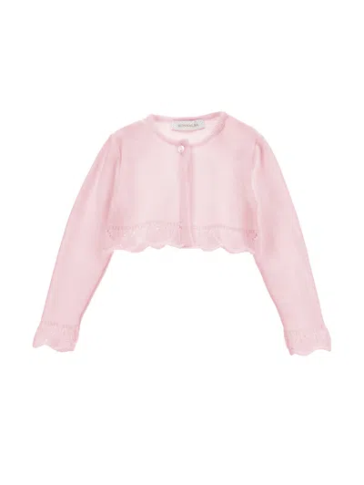 Monnalisa Kids'   Cotton Cardigan In Rosa Fairy Tale