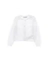 Monnalisa Cotton Cardigan In White