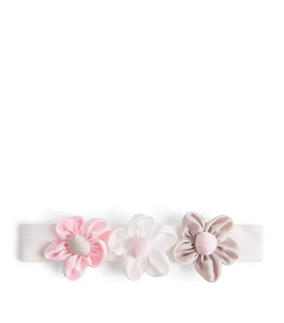 Monnalisa Cotton Daisy Headband In Multi