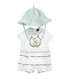 Monnalisa Cotton Duck Print Playsuit And Hat