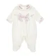 Monnalisa Cotton Embroidered All-in-one In White