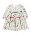Monnalisa Rüschenkleid Mit Schmucksteinen In White