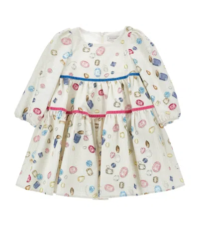 MONNALISA COTTON GEMSTONE PRINT DRESS