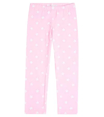 Monnalisa Kids' Cotton Jersey Leggings In Multicoloured