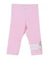 Monnalisa Cotton Jersey Leggings In Pink