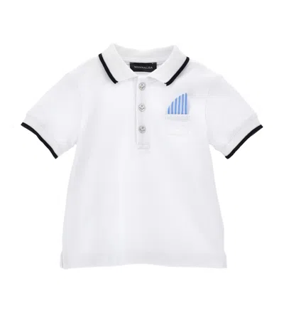 Monnalisa Kids' Cotton Polo Shirt In White