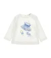 Monnalisa Cotton Print Long-sleeve T-shirt In White