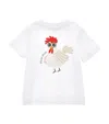 Monnalisa Cotton Printed T-shirt In White