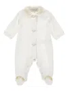 Monnalisa Cotton Romper In White