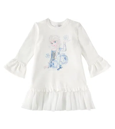 MONNALISA COTTON SWEATSHIRT DRESS