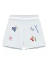 Monnalisa Cotton Sweatshirt Shorts In 蓝色