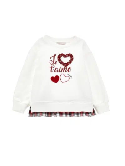 Monnalisa Kids' Heart-patch Sweatshirt In White