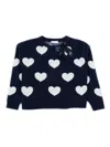 Monnalisa Cotton Wool Sweater In Black