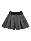 Monnalisa Elegant Shorts With Pleats In Black