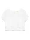 Monnalisa Crepe Blouse In White