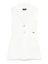 Monnalisa Crepe Playsuit In White