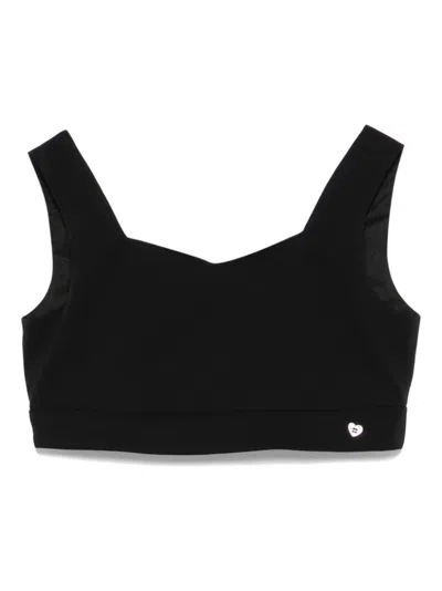 Monnalisa Kids' Crop Top In Black