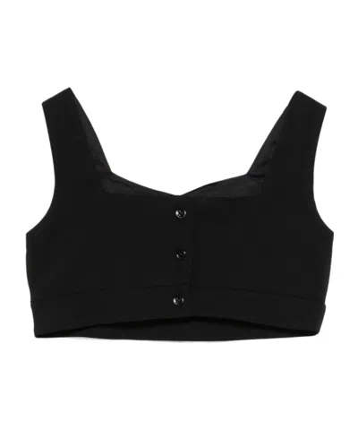 Monnalisa Crop Top In Black