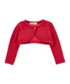 Monnalisa Merino Wool Cardigan In Red