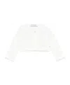 Monnalisa Cropped Cardigan In White