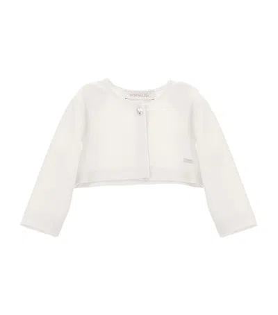 Monnalisa Kids' Cropped Cardigan In White