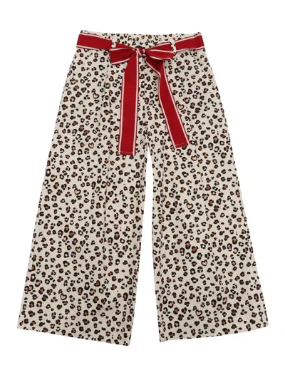 Monnalisa Kids' Cropped Pants In Gray