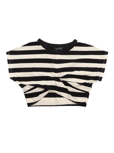 Monnalisa Kids' Cropped T-shirt In White