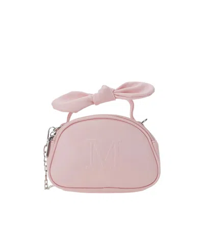 Monnalisa Crossbody Bag With Leather Handles In Pink