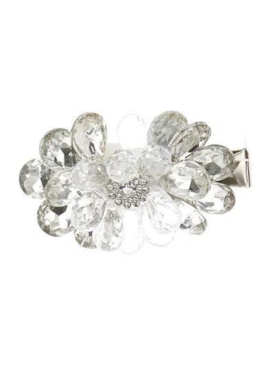 Monnalisa Kids' Crystal-embellished Hair Clip In Baby Blue + Crystal