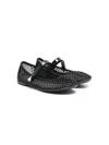 Monnalisa Crystal-embellished Ballet Flats In Black