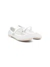 Monnalisa Logo-print Ballerina Shoes In White