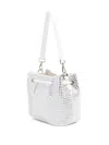 Monnalisa Crystal-embellished Bucket Bag In White