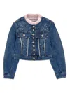 Monnalisa Jeansjacke Mit Strasssteinen