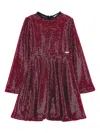 Monnalisa Crystal-embellished Dress In Red