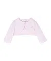 Monnalisa Crystal-embellished Fine-knit Cropped Cardigan In White