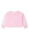 Monnalisa Crystal-embellished Logo-print Sweatshirt In Pink