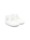 Monnalisa Crystal-embellished Pre-walkers In White