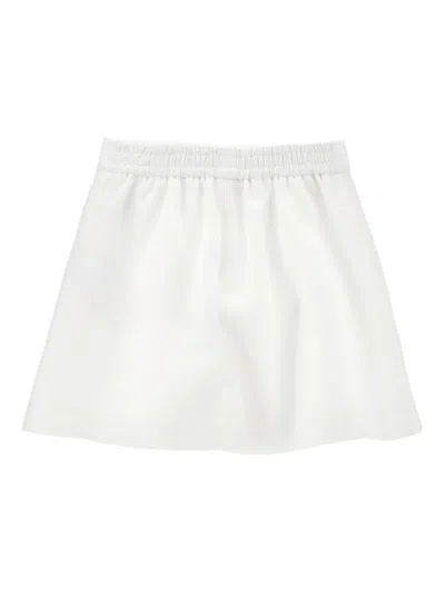 Monnalisa Kids' Crystal-embellished Skirt In White