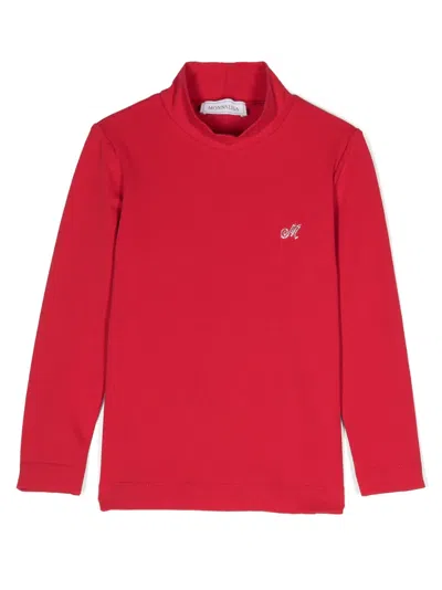 Monnalisa Kids' Crystal-embellished Stretch Top In Rot
