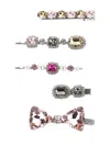 Monnalisa Crystal Hair Clip Set In Grey