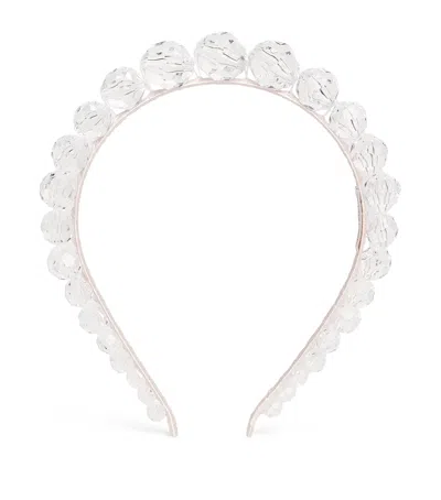 Monnalisa Crystal Headband In White