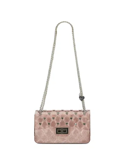 Monnalisa Kids' Crystal-embellished Shoulder Bag In Pink