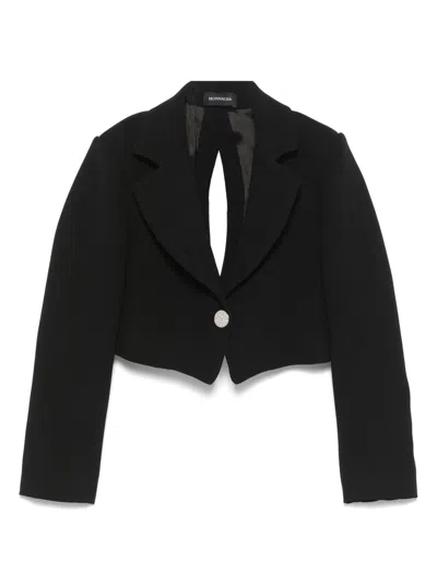Monnalisa Kids' Cut Out-detail Blazer In Black