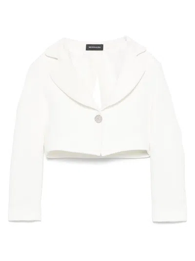 Monnalisa Kids' Cut Out-detail Blazer In White