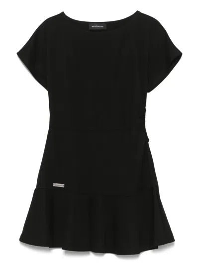 Monnalisa Kids' Cut-out Detailing Dress In Black
