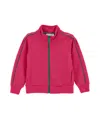 Monnalisa Daffy Duck Zip-up Sweatshirt In Lilac
