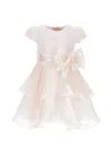Monnalisa Daisies Macramé Dress In White